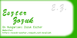 eszter zozuk business card
